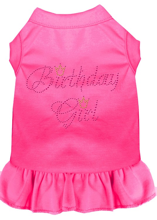 Birthday Girl Rhinestone Dress Bright Pink Med